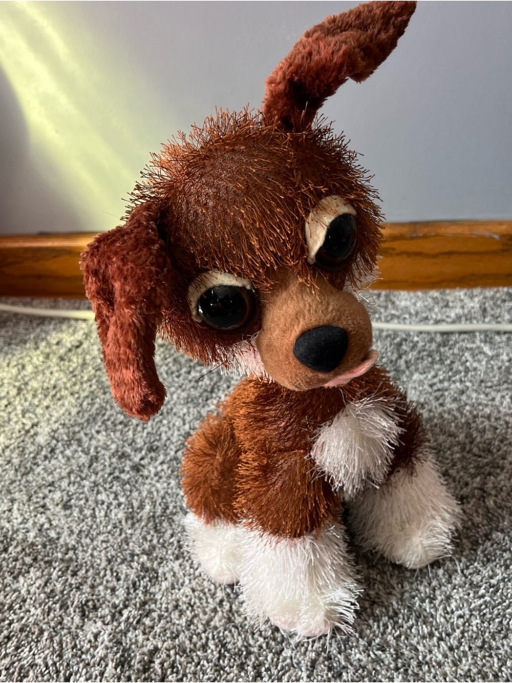 American Greetings Twisted Whiskers brown white Dog Plush 14" Stuffed Animal